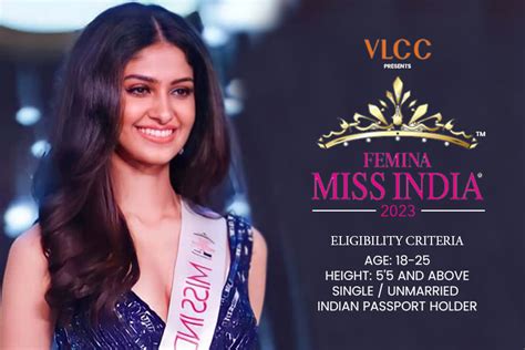femina miss india criteria